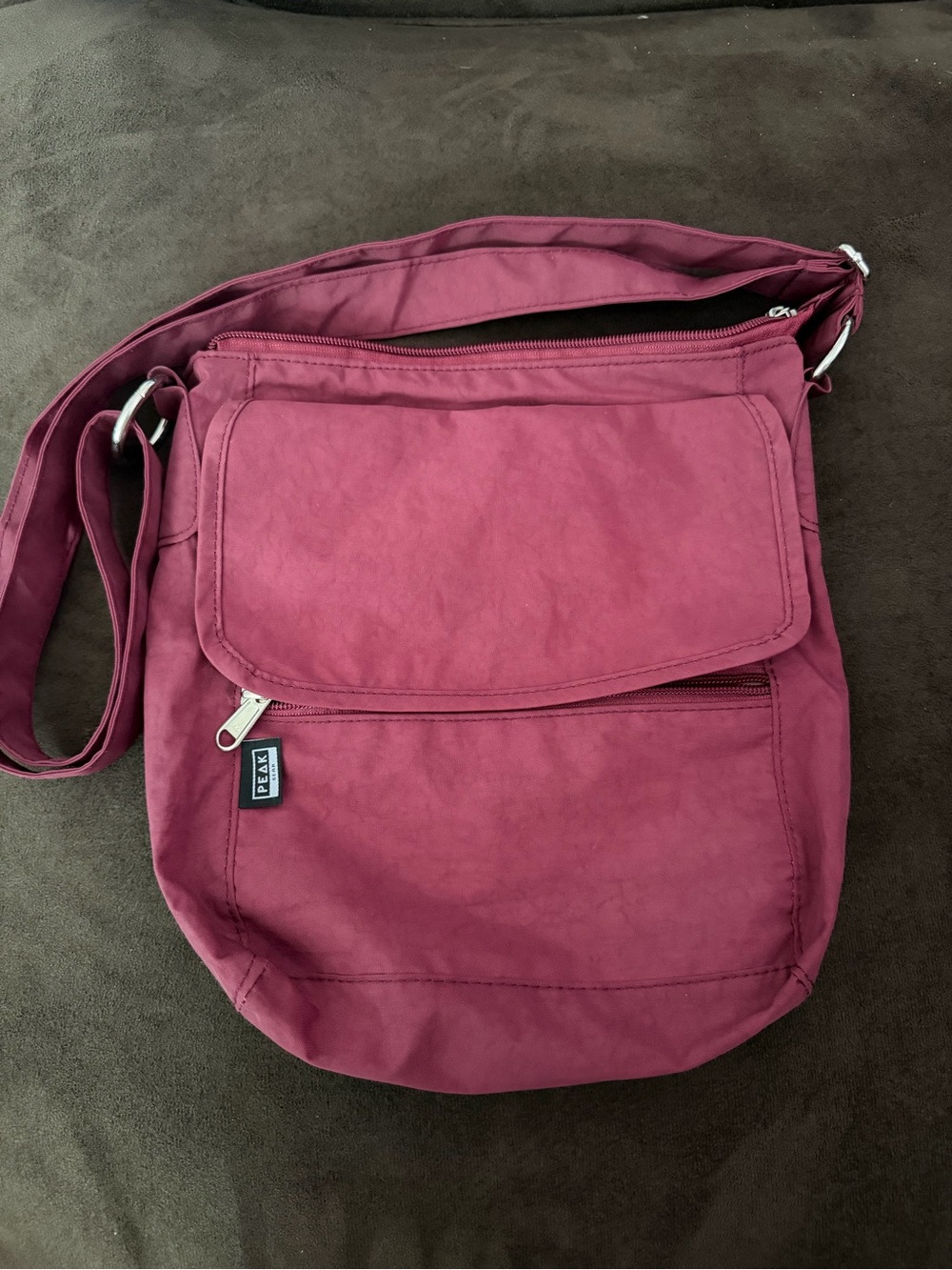 Peak Gear Crossbody Bag Maroon w/ RFID pocket